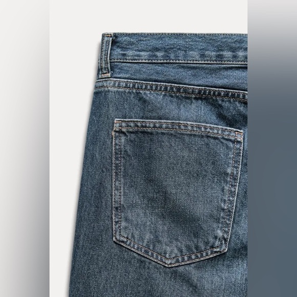 ZARA LOW-RISE DENIM SHORTS ZW COLLECTION - Picture 9 of 12